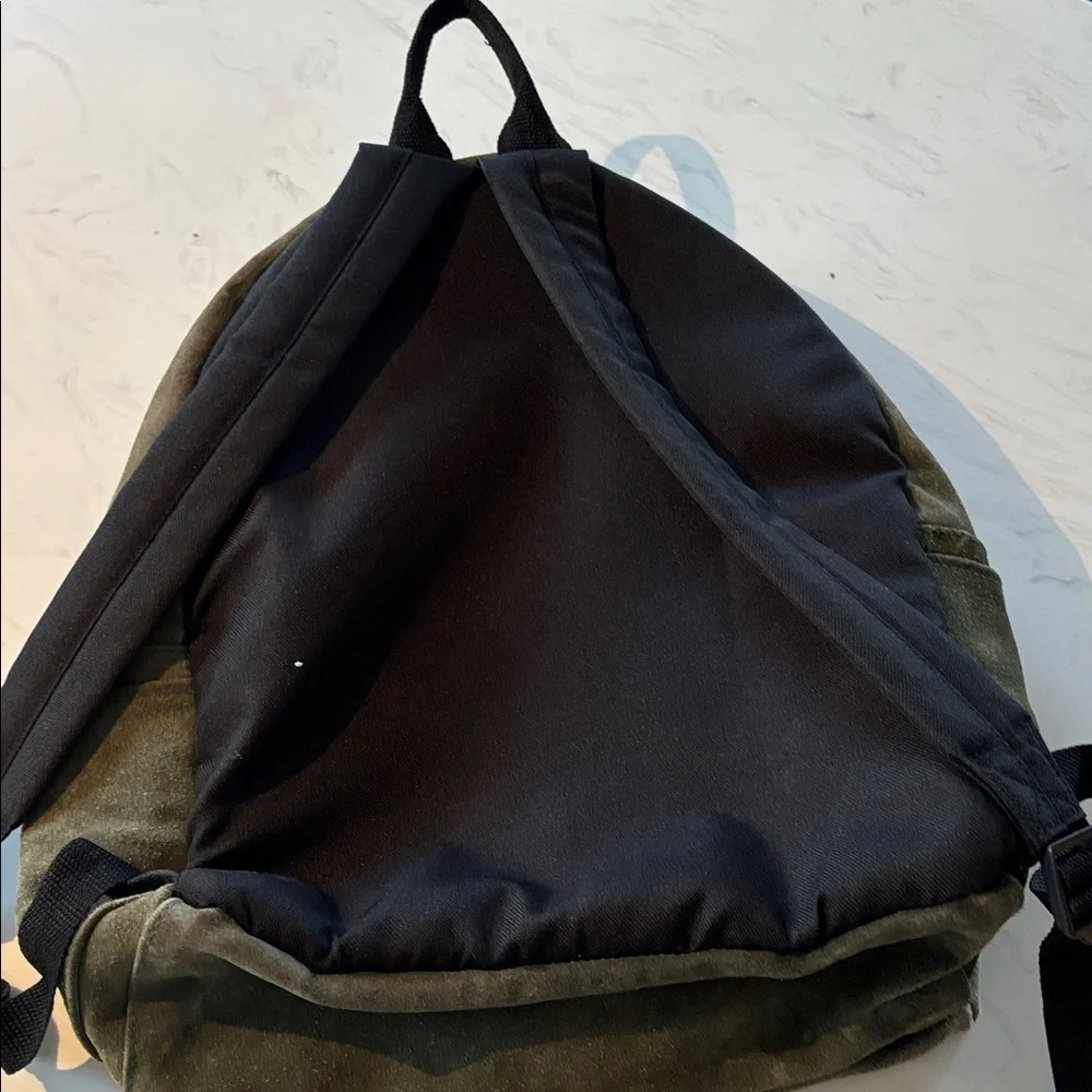 Greatland Packs Olive Green Suede Backpack